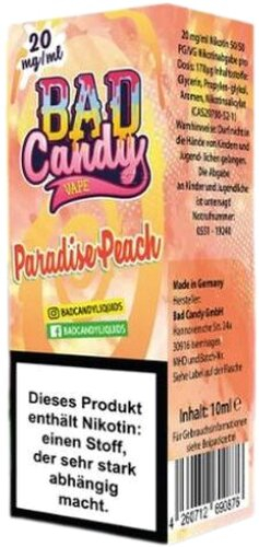 BAD Candy Paradise Peach 10mg Nic Salt Liquid