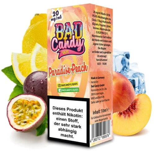 BAD Candy Paradise Peach 10mg Nic Salt Liquid
