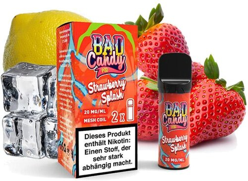 Bad Candy Pod2Go Strawberry Splash 2x2ml   20mg