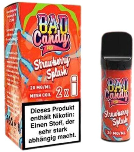 Bad Candy Pod2Go Strawberry Splash 2x2ml   20mg
