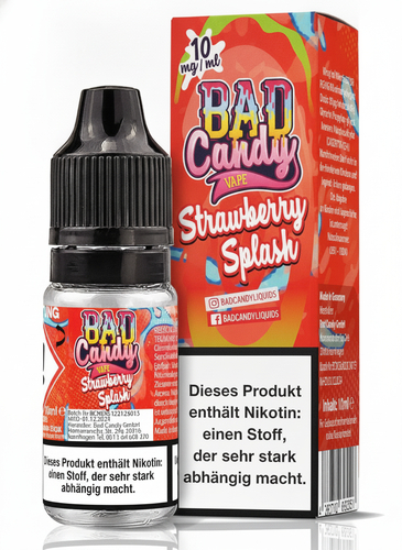 BAD Candy Strawberry Splash 10mg Nic Salt Liquid