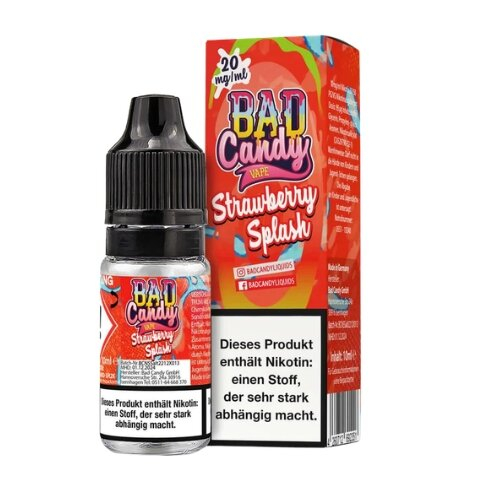 Bad Candy Strawberry Splash 20mg Nic Salte-Liquid