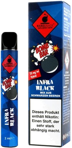 Bang Juice Bomb Bar Infrablack Einweg E-Shisha 20mg Nikotin Bang Juice Bomb Bar Infrablack Einweg E-Shisha 20mg Nikotin