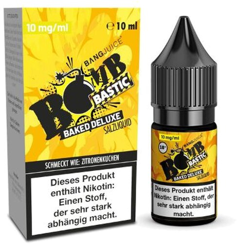 Bang Juice BOMB BASTIC BAKED DELUXE 10mg Nikotin Salz Liquid