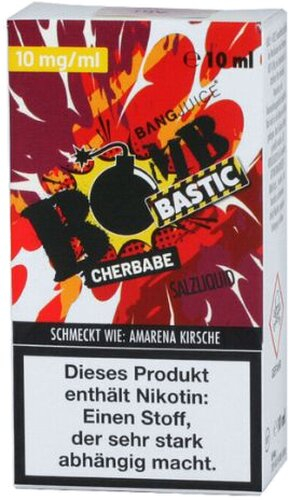 Bang Juice BOMB BASTIC CHERBABE 10mg Nikotin Salz Liquid Bang Juice BOMB BASTIC CHERBABE 10mg Nikotin Salz Liquid