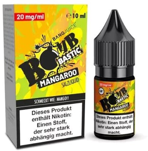 Bang Juice BOMB BASTIC MANGAROO 20mg Nikotin Salz Liquid Bang Juice BOMB BASTIC MANGAROO 20mg Nikotin Salz Liquid