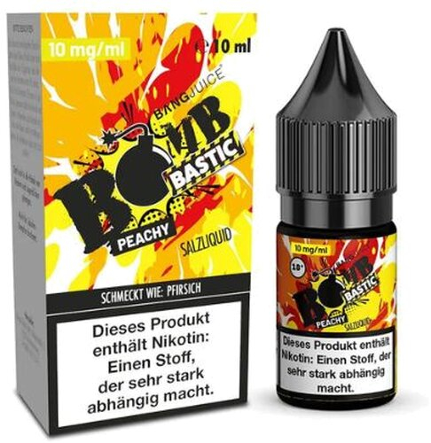 Bang Juice BOMB BASTIC PEACHY 10mg Nikotin Salz Liquid