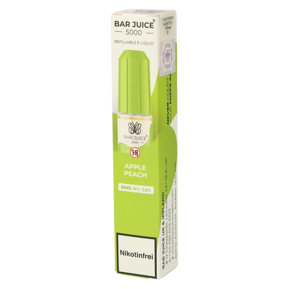 Bar Juice 5000 Nic Salt Liquid Apple Peach 0mg Bar Juice 5000 Nic Salt Liquid Apple Peach 0mg