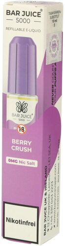 Bar Juice 5000 Nic Salt Liquid Berry Crush 0mg Bar Juice 5000 Nic Salt Liquid Berry Crush 0mg