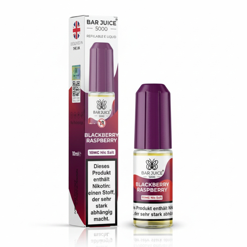 Bar Juice 5000 Nic Salt Liquid Blackberry Raspberry 10mg