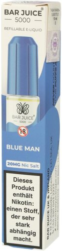 Bar Juice 5000 Nic Salt Liquid Blue Man 20mg