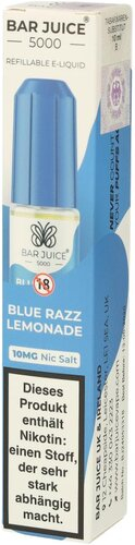 Bar Juice 5000 Nic Salt Liquid Blue Razz Lemonade 10mg Bar Juice 5000 Nic Salt Liquid Blue Razz Lemonade 10mg
