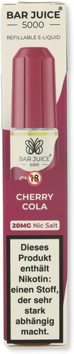 Bar Juice 5000 Nic Salt Liquid Cherry Cola 20mg Bar Juice 5000 Nic Salt Liquid Cherry Cola 20mg