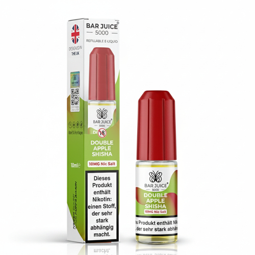 Bar Juice 5000 Nic Salt Liquid Double Apple Shisha 10mg
