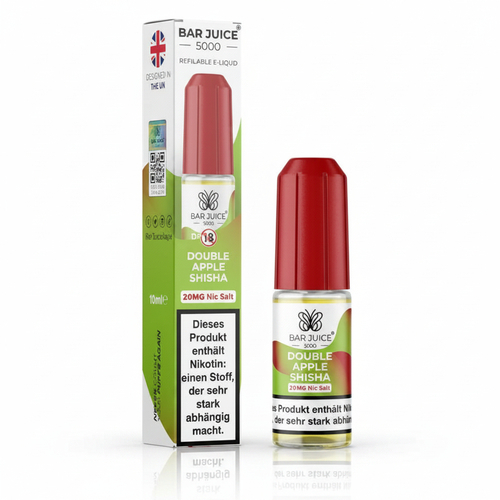 Bar Juice 5000 Nic Salt Liquid Double Apple Shisha 20mg