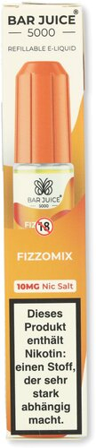 Bar Juice 5000 Nic Salt Liquid Fizzo Mix 10mg Bar Juice 5000 Nic Salt Liquid Fizzo Mix 10mg