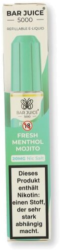 Bar Juice 5000 Nic Salt Liquid Fresh Menthol Mojito 20mg Bar Juice 5000 Nic Salt Liquid Fresh Menthol Mojito 20mg
