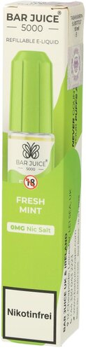 Bar Juice 5000 Nic Salt Liquid Fresh Mint 0mg Bar Juice 5000 Nic Salt Liquid Fresh Mint 0mg