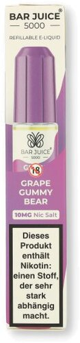 Bar Juice 5000 Nic Salt Liquid Grape Gummy Bear 10mg