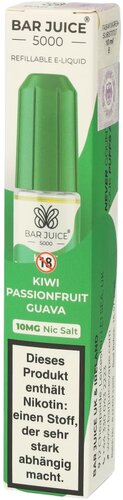 Bar Juice 5000 Nic Salt Liquid Kiwi Passionfruit Guava 10mg