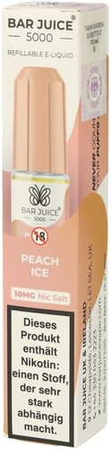 Bar Juice 5000 Nic Salt Liquid Peach Ice 10mg