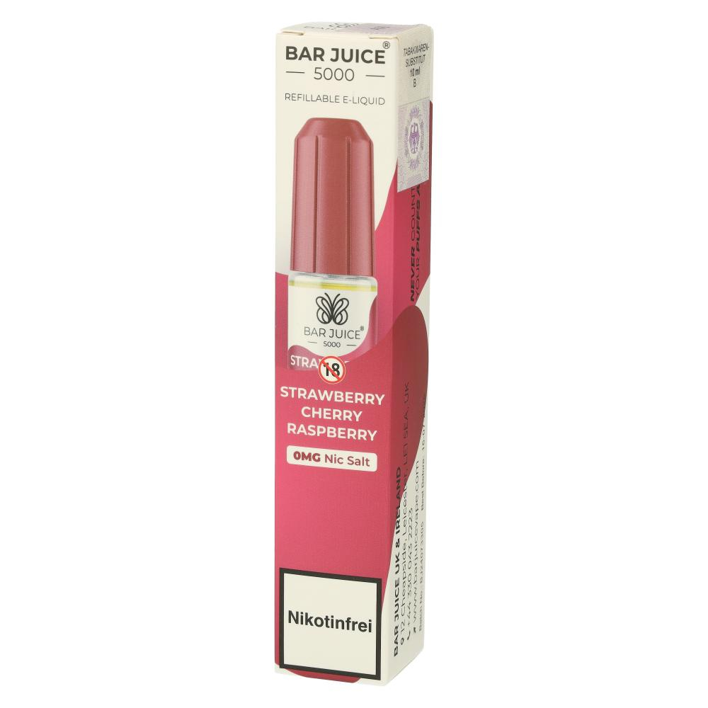 Bar Juice 5000 Nic Salt Liquid Strawberry Cherry Raspberry 0mg Bar Juice 5000 Nic Salt Liquid Strawberry Cherry Raspberry 0mg