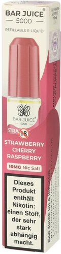Bar Juice 5000 Nic Salt Liquid Strawberry Cherry Raspberry 10mg