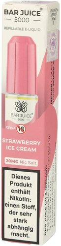 Bar Juice 5000 Nic Salt Liquid Strawberry Ice Cream 20mg