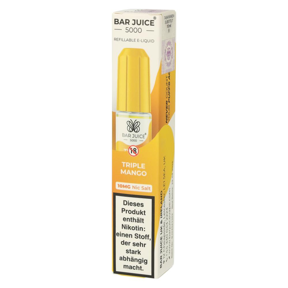 Bar Juice 5000 Nic Salt Liquid Triple Mango 10mg Bar Juice 5000 Nic Salt Liquid Triple Mango 10mg