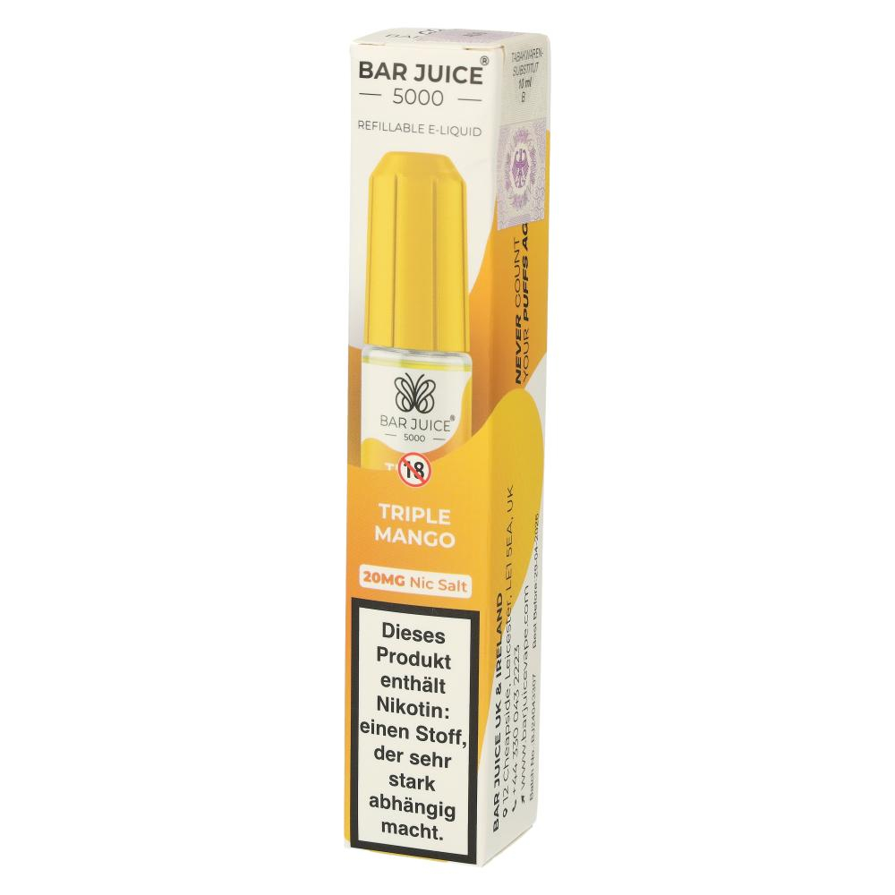 Bar Juice 5000 Nic Salt Liquid Triple Mango 20mg Bar Juice 5000 Nic Salt Liquid Triple Mango 20mg