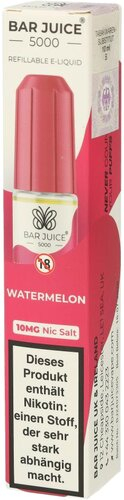 Bar Juice 5000 Nic Salt Liquid Watermelon 10mg Bar Juice 5000 Nic Salt Liquid Watermelon 10mg