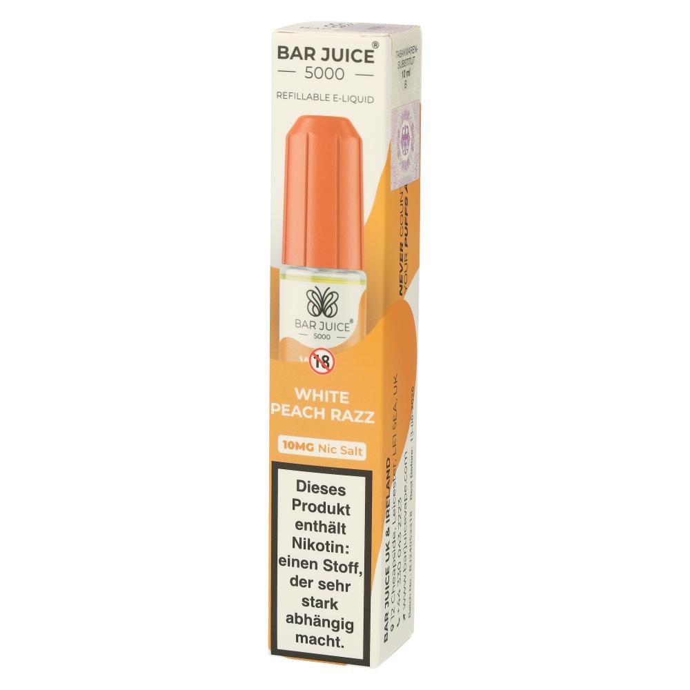 Bar Juice 5000 Nic Salt Liquid White Peach Razz 10mg Bar Juice 5000 Nic Salt Liquid White Peach Razz 10mg