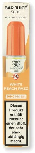 Bar Juice 5000 Nic Salt Liquid White Peach Razz 20mg