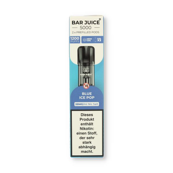 Bar Juice 5000 Prefilled Pods Blue Ice Pop 2x2ml 20mg/ml Bar Juice 5000 Prefilled Pods Blue Ice Pop 2x2ml 20mg/ml
