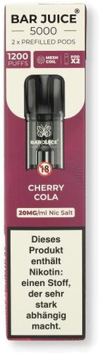 Bar Juice 5000 Prefilled Pods Cherry Cola 2x2ml 20mg/ml Bar Juice 5000 Prefilled Pods Cherry Cola 2x2ml 20mg/ml