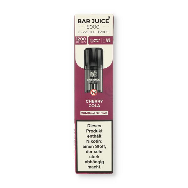 Bar Juice 5000 Prefilled Pods Cherry Cola 2x2ml 20mg/ml Bar Juice 5000 Prefilled Pods Cherry Cola 2x2ml 20mg/ml