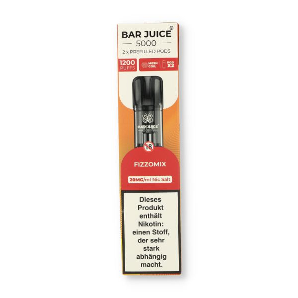 Bar Juice 5000 Prefilled Pods Fizzomix 2x2ml 20mg/ml Bar Juice 5000 Prefilled Pods Fizzomix 2x2ml 20mg/ml