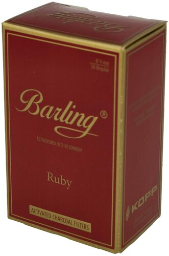 Barling Ruby Aktivkohlefilter 9mm 50 Stk. Barling Ruby Aktivkohlefilter 9mm 50 Stk.
