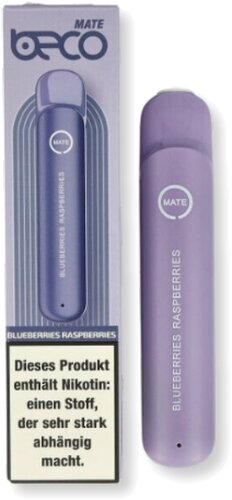 Beco Mate Einweg E-Zigarette Blueberry Raspberry 20mg Beco Mate Einweg E-Zigarette Blueberry Raspberry 20mg
