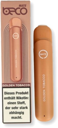 Beco Mate Einweg E-Zigarette Golden Tobacco 20mg Beco Mate Einweg E-Zigarette Golden Tobacco 20mg