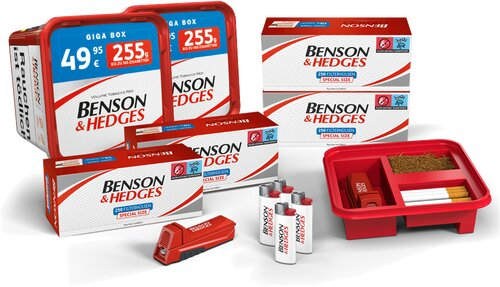 Benson & Hedges 470g Tabak & Hülsen Sparpaket ( 2 x Benson & Hedges 235g & 4 x 250 Stück Benson & Hedges Hülsen & Zubehör ) Benson & Hedges 470g Tabak & Hülsen Sparpaket ( 2 x Benson & Hedges 235g & 4 x 250 Stück Benson & Hedges Hülsen & Zubehör )