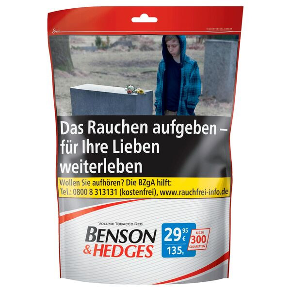 Benson & Hedges Rot Volumentabak 135g Beutel