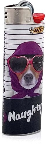 BIC Feuerzeug Gangster Dog NAUGHTY