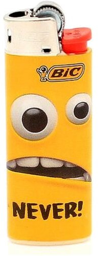 BIC Feuerzeug Mini Yellow Mouth NEVER!