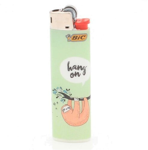 BIC Feuerzeug Slim Faultier Hang On 6v8