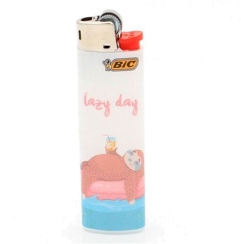 BIC Feuerzeug Slim Faultier Lazy Days 7v8