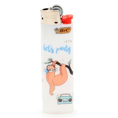 BIC Feuerzeug Slim Faultier Lets Party 1v8