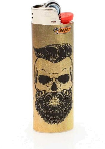 BIC Feuerzeug Tatto Skull and Beard 5v8