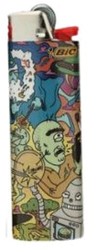 BIC Feuerzeug Zyklop, Roboter, Ritter und Zauberer bei einer Schlacht Maxi Fantasy Cartoon 2v8 BIC Feuerzeug Zyklop, Roboter, Ritter und Zauberer bei einer Schlacht Maxi Fantasy Cartoon 2v8