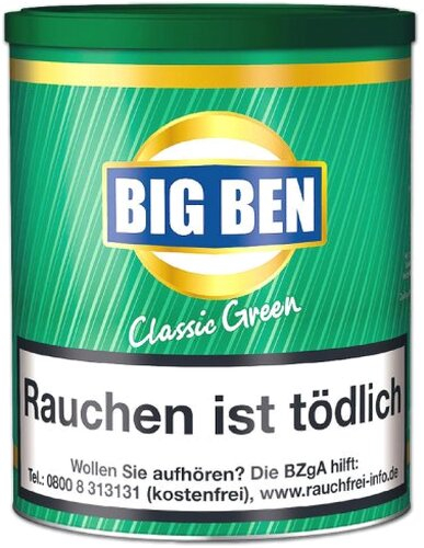 Big Ben Classic Green Menthol 100g Dose Pfeifentabak